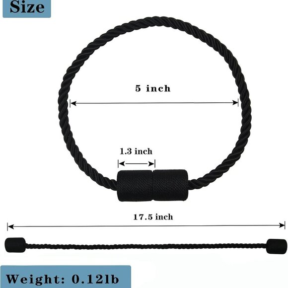 4 Pack Strong Magnetic Curtain Tiebacks Outdoor Elegant Decorative Tie Backs Mod - Picture 2 of 6